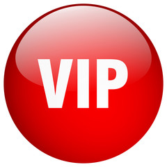 vip red round gel isolated push button
