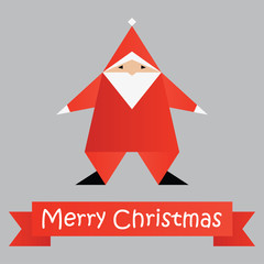 Abstract Santa in polygonal style