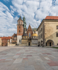 Wawel cathedral on sunny morning