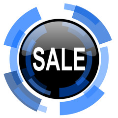 sale black blue glossy web icon