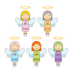Cute Little Angels In Different Colour