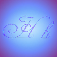 Letters H with Polygonal Pattern