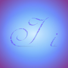 Letters I with Polygonal Pattern