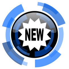 new black blue glossy web icon