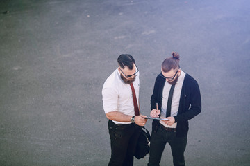 business man outside