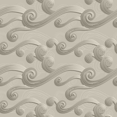 Seamless background with curved lines