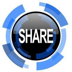 share black blue glossy web icon