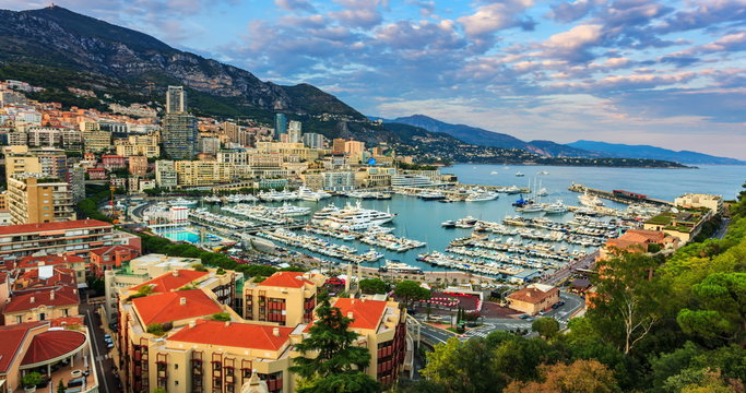 Sunset to Iluminated Monte Carlo, Monaco (day to night) 