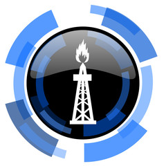 gas black blue glossy web icon