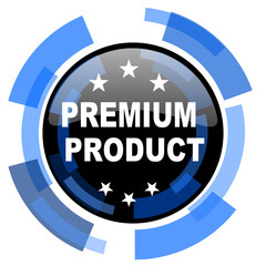 premium product black blue glossy web icon