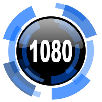 1080 black blue glossy web icon