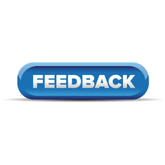 Feedback button blue vector