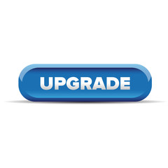 Upgrade button blue vector