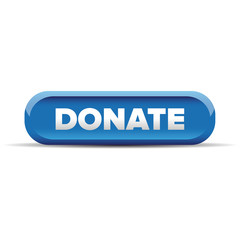 Donate button blue vector