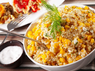 Quinoa with corn salad