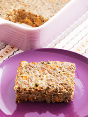 Lentil casserole with mozzarella