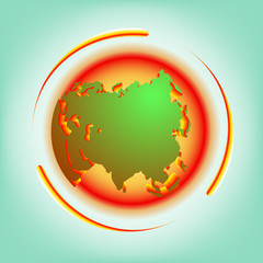 Global warming abstract vector