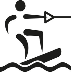 Obraz premium Wakeboarding icon
