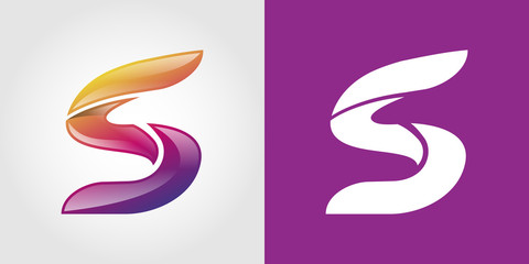 S Letter Colorful Tech  Logo