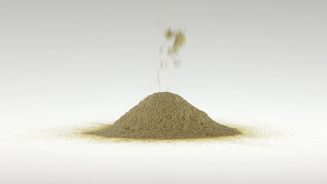 Super Slow Motion Maca Falling on White Surface