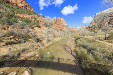 Travelling in the famous Zion National Park