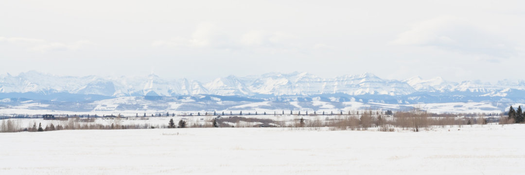 Prairie Rocky Mountain Panorama
