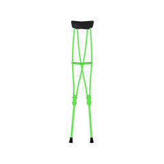 Retro crutches in green design
