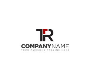 TR initial logo design - obrazy, fototapety, plakaty