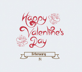 Valentine's Day poster.Typography