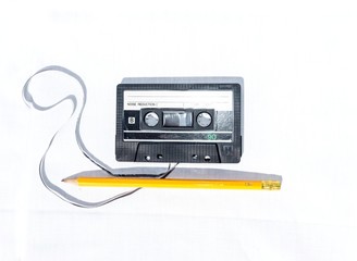 Музыка в стиле 90-х. Старая аудио-кассета