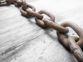 Old rusty chain