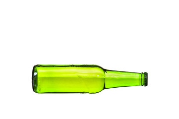 Bottle of beer on white background