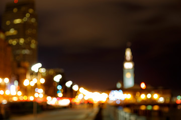 San Francisco lights blur