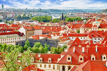 Fototapeta na wymiar Area Lesser Town of Prague, near the church Saint Vitus, Ventses