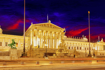 Obraz premium Parlament of Austria, in central of Vienna. Austria.