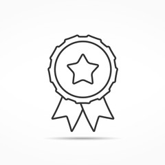 Fototapeta premium Medal Line Icon