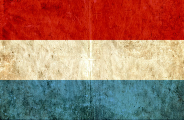 Grungy paper flag of Luxembourg