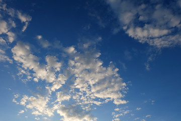 blue sky with clouds, clear weather sky background