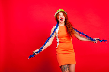 Young nice girl have fun