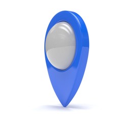 blue map pointer isolated