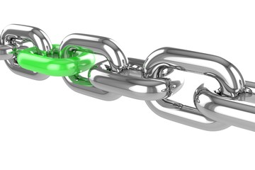 Obraz premium render stainless steel chain