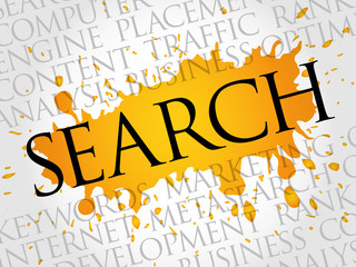 SEARCH word cloud, business concept