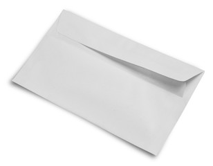 Blank envelope isolated on white background