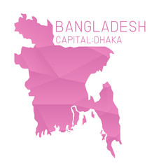 Bangladesh map geometric background