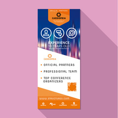Obraz premium Roll Up vector design business stand, banner stand poster illustration