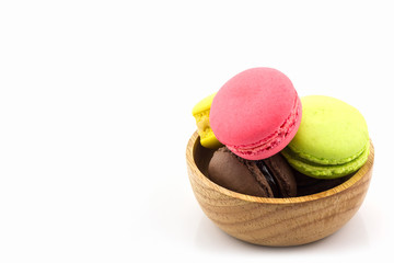 Sweet and colourful french macaroons or macaron.