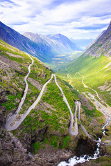 The view from the height of the trollstigen