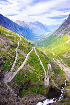 The view from the height of the trollstigen