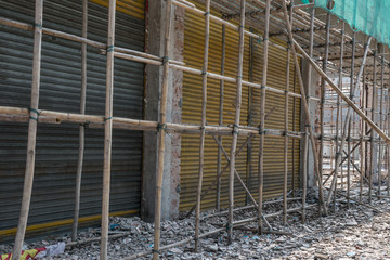 Demolition of an old factory building