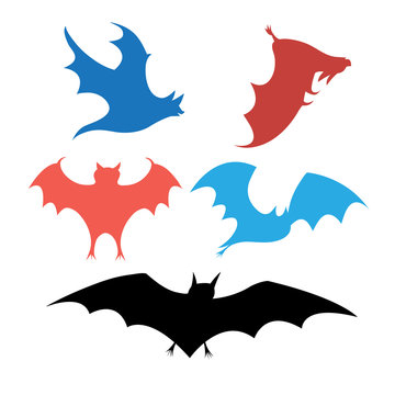 Graphic set of bats